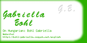 gabriella bohl business card